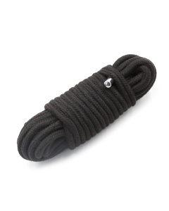 Cotton Rope wit Metal Tip 20M Black