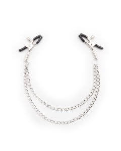 Nipple Clamps with Black Cap Silver