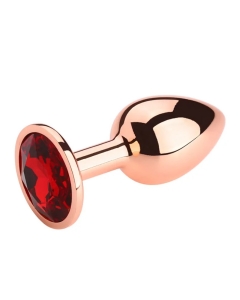 Rosebud Anal Plug Medium Rose Gold - Red