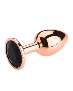 Rosebud Anal Plug Large Rose Gold - Black