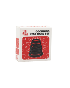 Cockring Stay Hard Set nr.02 (6pcs) Black