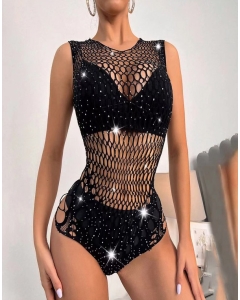 Body with Rhinestones 65105 Black