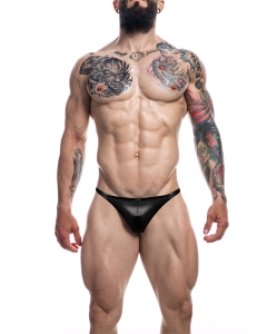 Brazilian Brief Leatherette - XL - Black