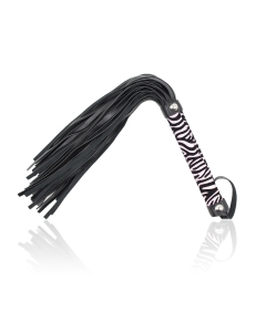 Leopard flogger 39cm black/pink