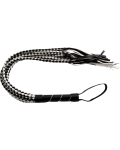 Braid flogger 78cm black/white