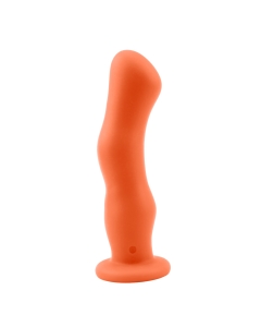 Curve Burst Liquid Silicone Vibrator Orange