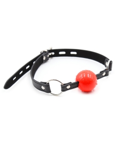 Sillicone Ball Gag Black/Red