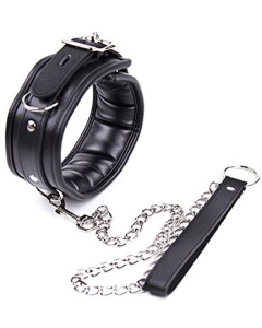 Collar with leash black