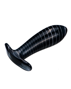 Glassdildo Anal plug 12cm Black