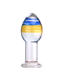 Glassdildo Anal plug 11.3cm Multicolor