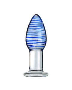 Glassdildo Anal plug 11.5cm Blue