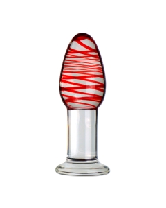 Glassdildo Anal plug 11.5cm Red