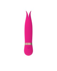 Forked Vibe Silicone Vibrator 5.1" Pink