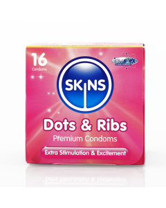 Skins Condoms Dots & Ribs Cube 16 (3-Pack)
